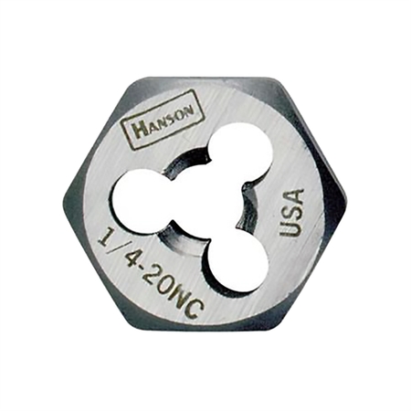 HANSON Hex Die, Rethreading, Left Hand, High Carbon Steel, 7/16" - 14 NC 7739